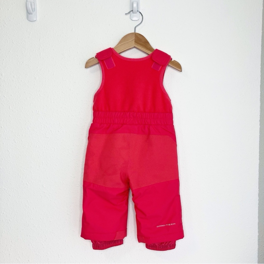 Columbia bib snow overalls bright pink one piece baby ski pants size 6-12 months - Picture 2 of 12